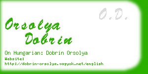 orsolya dobrin business card